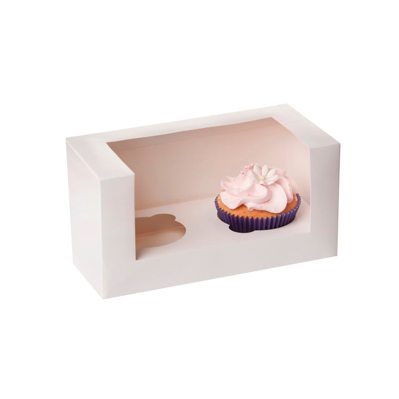 House of Marie Cupcake Box 2 - Wit pk/3