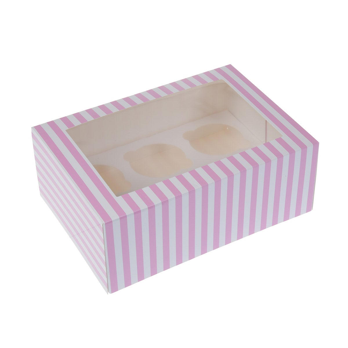 House of Marie Cupcake Box 6 - Circus Roze- pk/2
