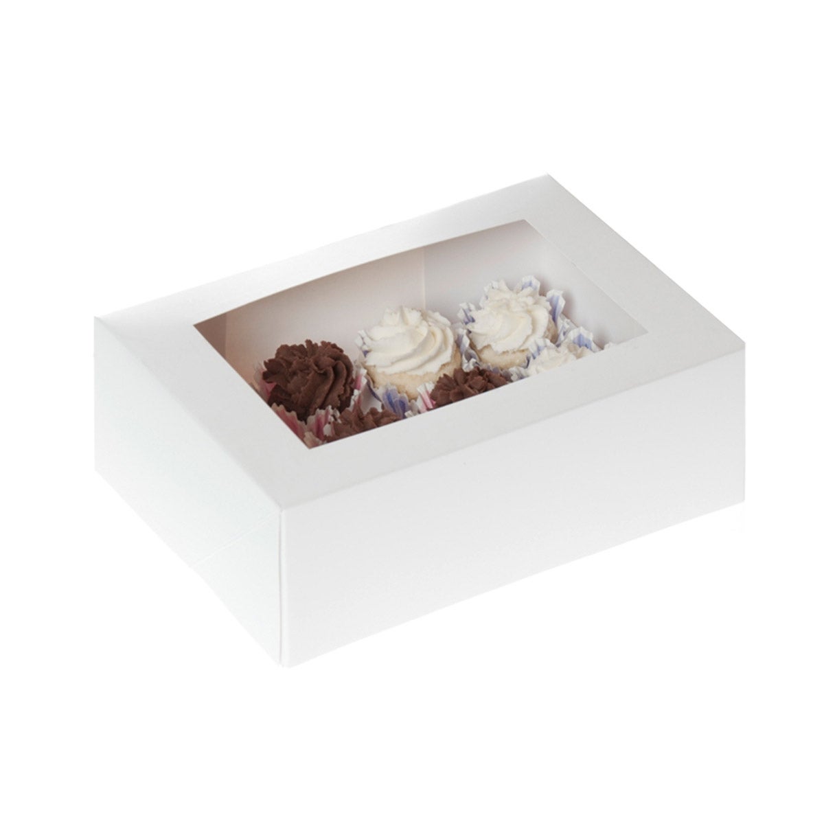 House of Marie Mini Cupcake Box 12 - Wit pk/2