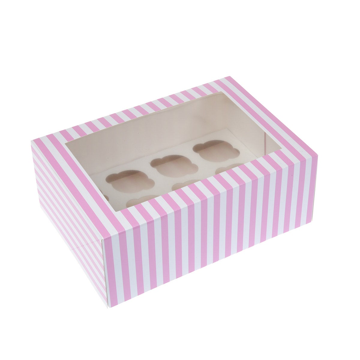 House of Marie Mini Cupcake Box 12 - Circus Roze pk/2
