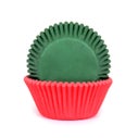 House of Marie Baking Cups Rood/Groen pk/48