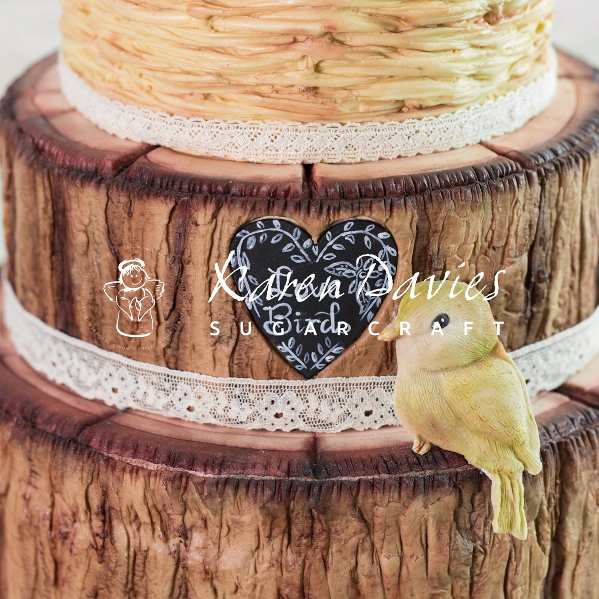 Karen Davies Siliconen Mould - Rustic Woodland Bark by Alice