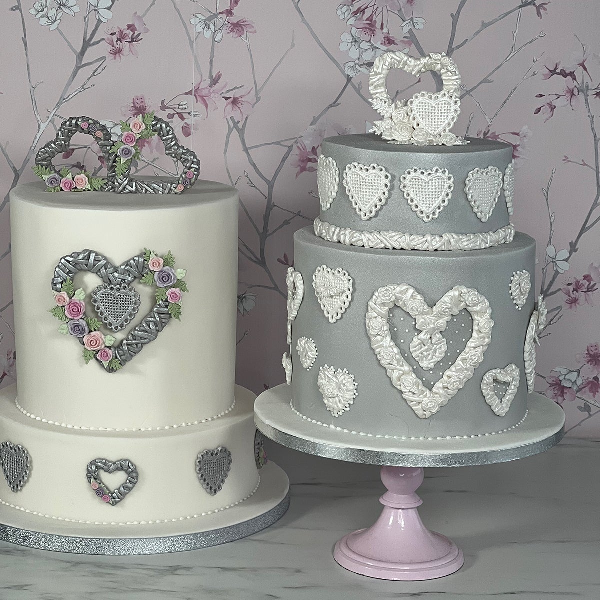 Karen Davies Silicone Mould - Wicker Hearts Collection