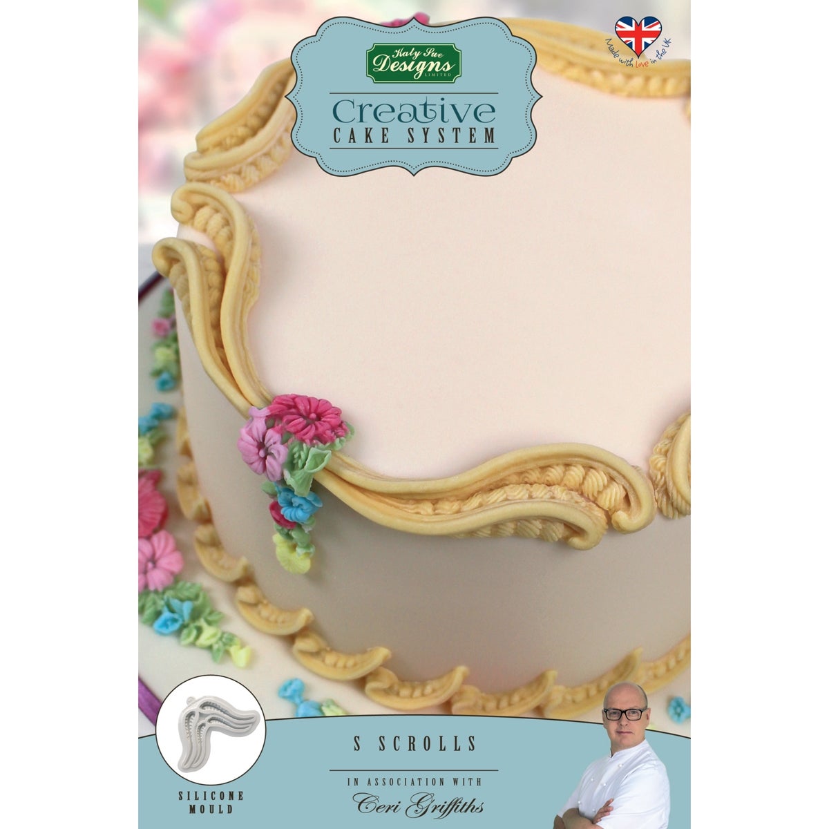 Katy Sue Silicone Mould - S Scrolls