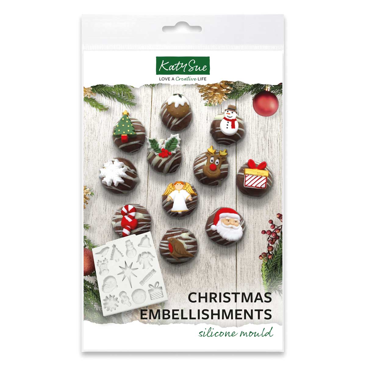 Katy Sue Siliconen Mal Christmas Embellishments