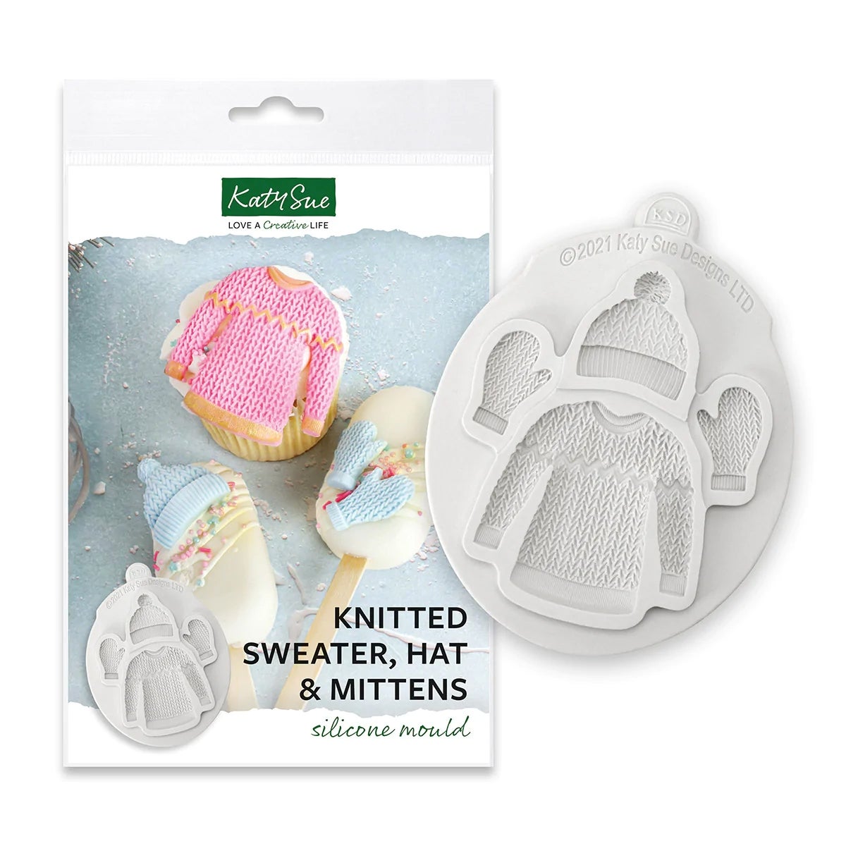 Katy Sue Mal Gebreide Trui, Muts & Handschoenen