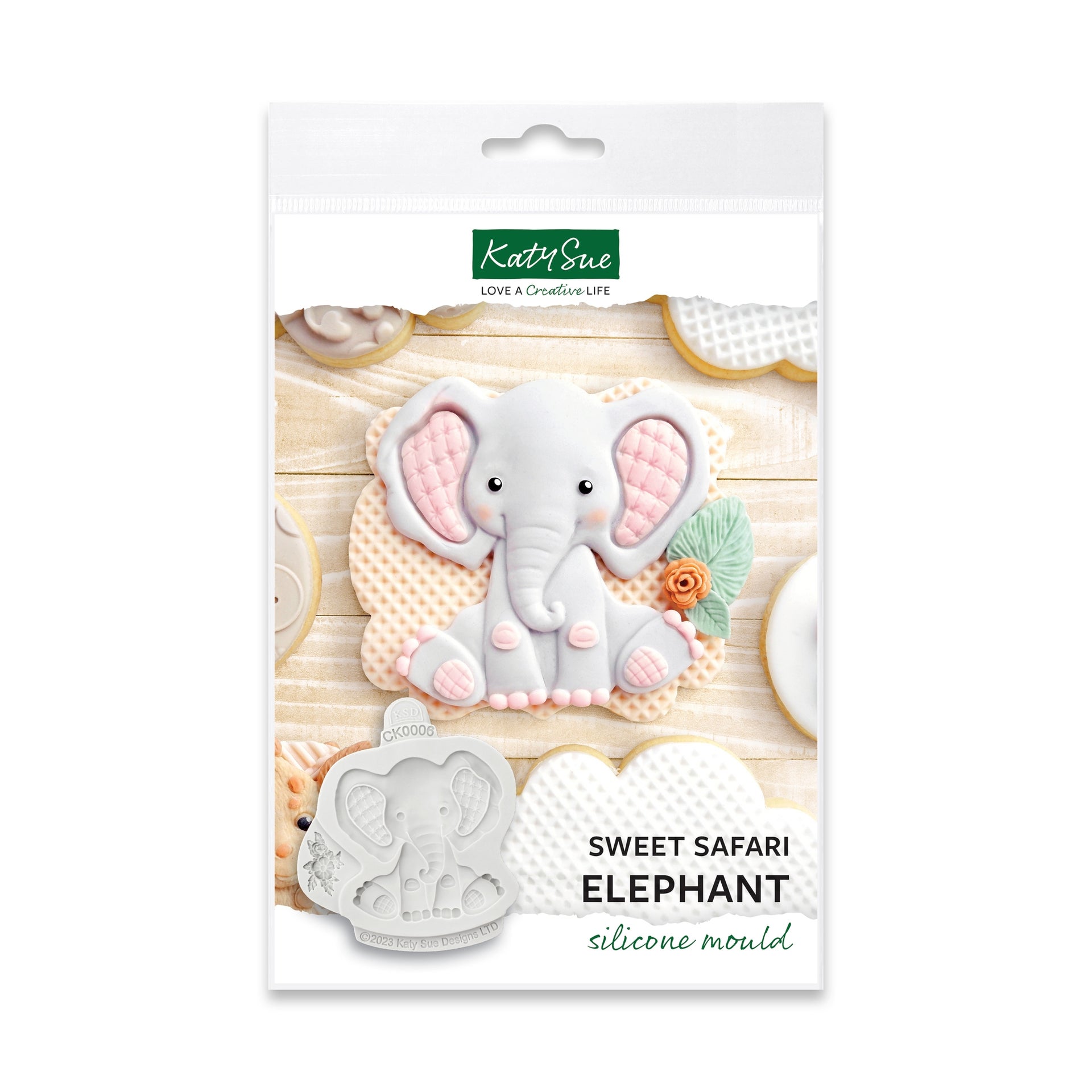 Katy Sue Silicone Mould - Sweet Safari Elephant