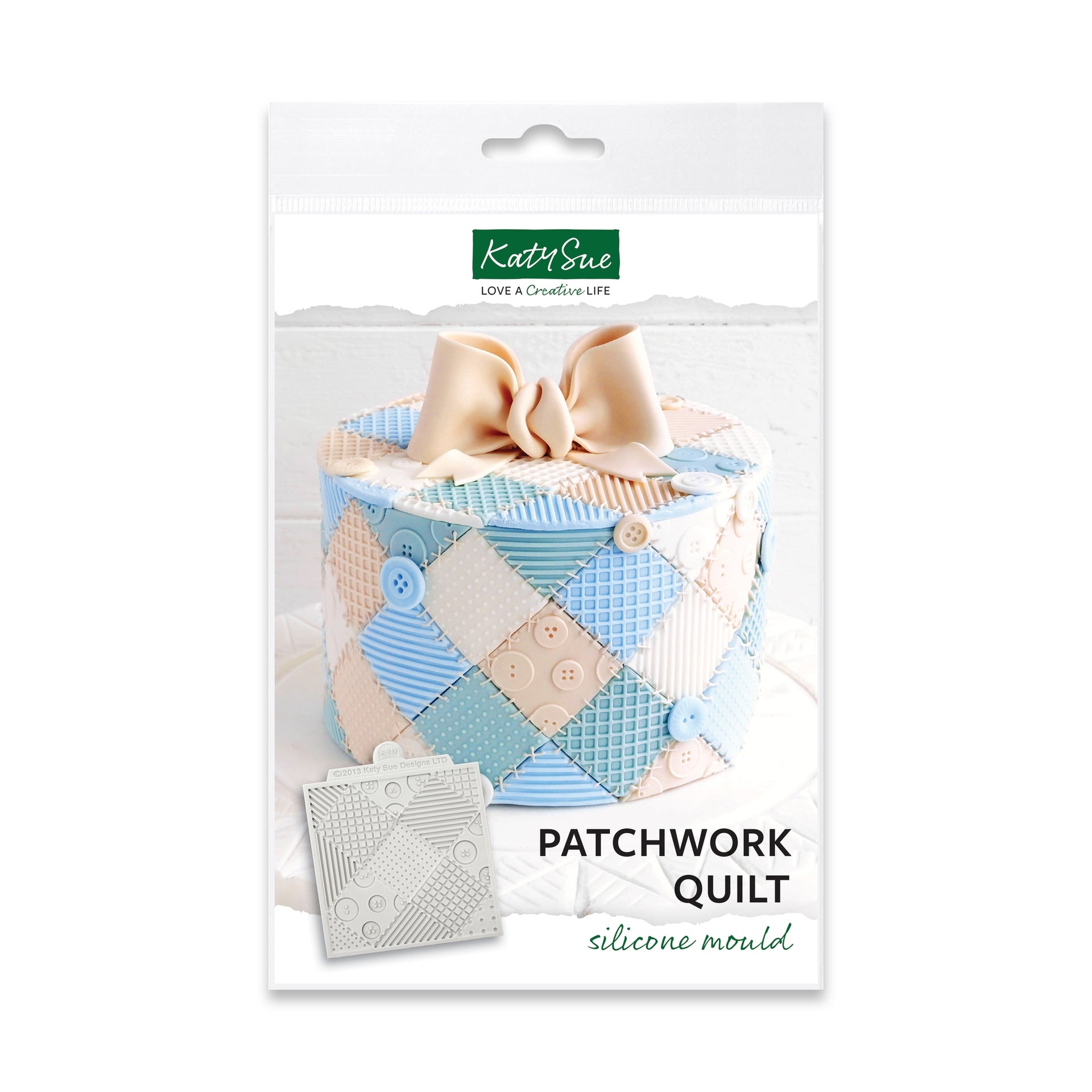 Katy Sue Silicone Mould - Patchwork Quilt Textuur Mat