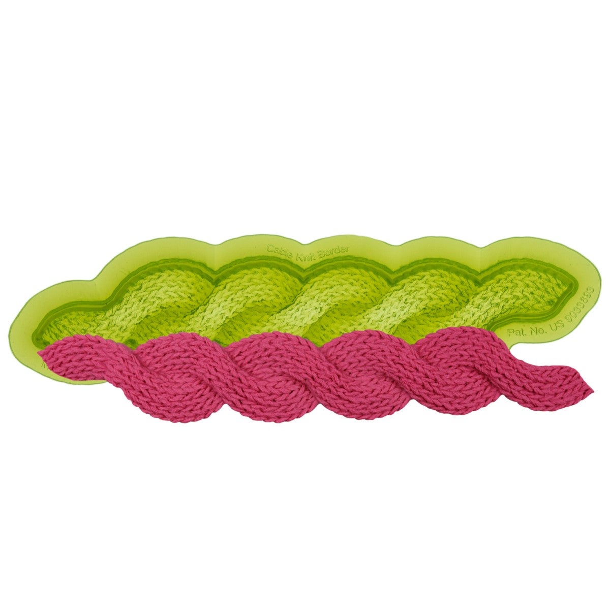 Marvelous Molds Silicone Mal - Cable Knit Border Mold