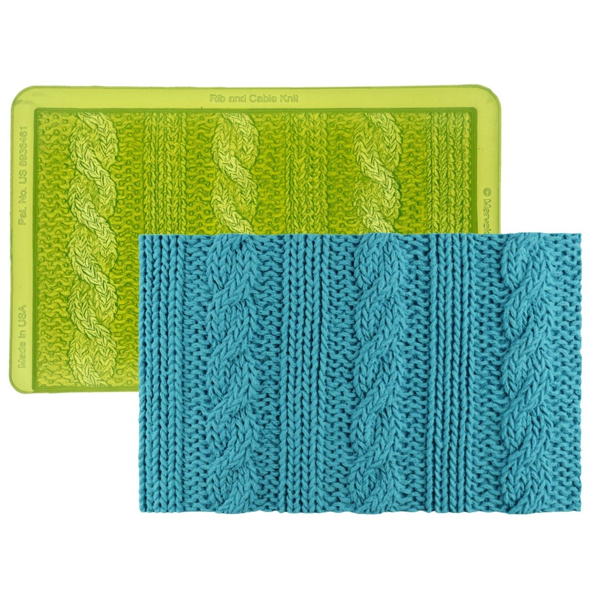 Marvelous Molds Silicone Mal - Rib & Cable Knit Simpress