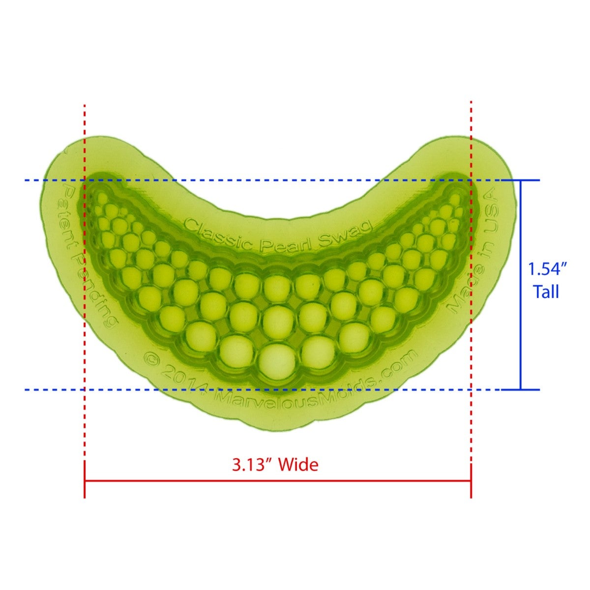 Marvelous Molds Silicone Mal - Classic Pearl Swag Mold