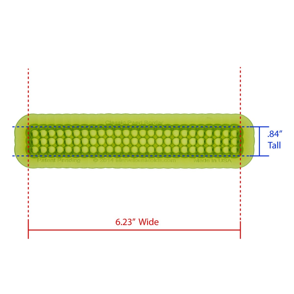 Marvelous Molds Silicone Mal - Classic Pearl Border Mold