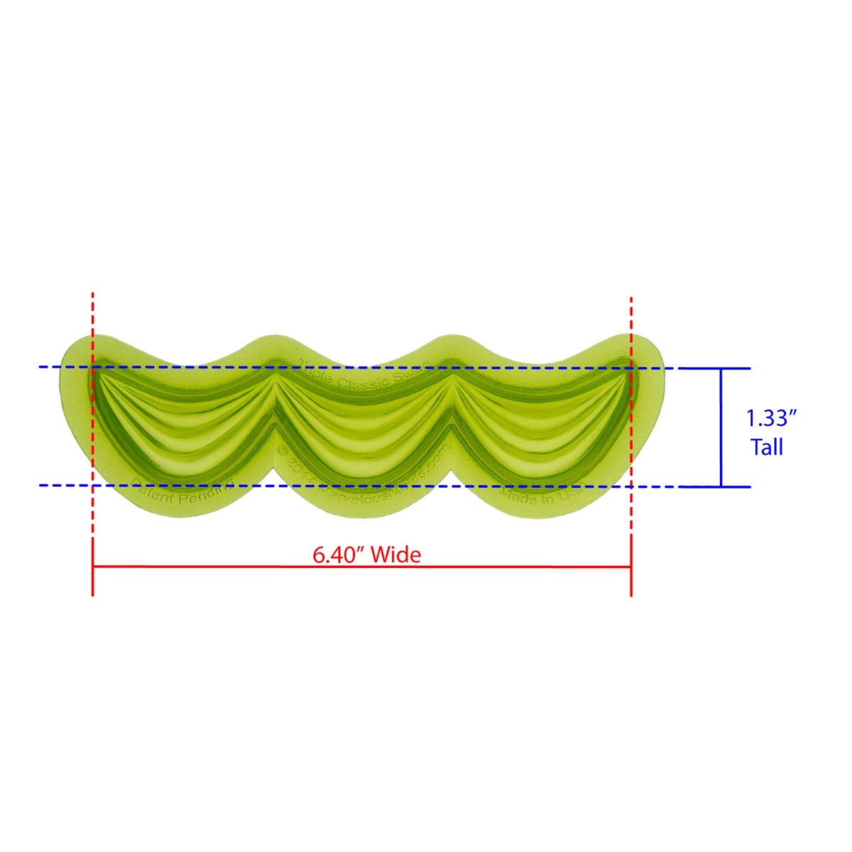 Marvelous Molds Silicone Mal - Triple Classic Swag Mold