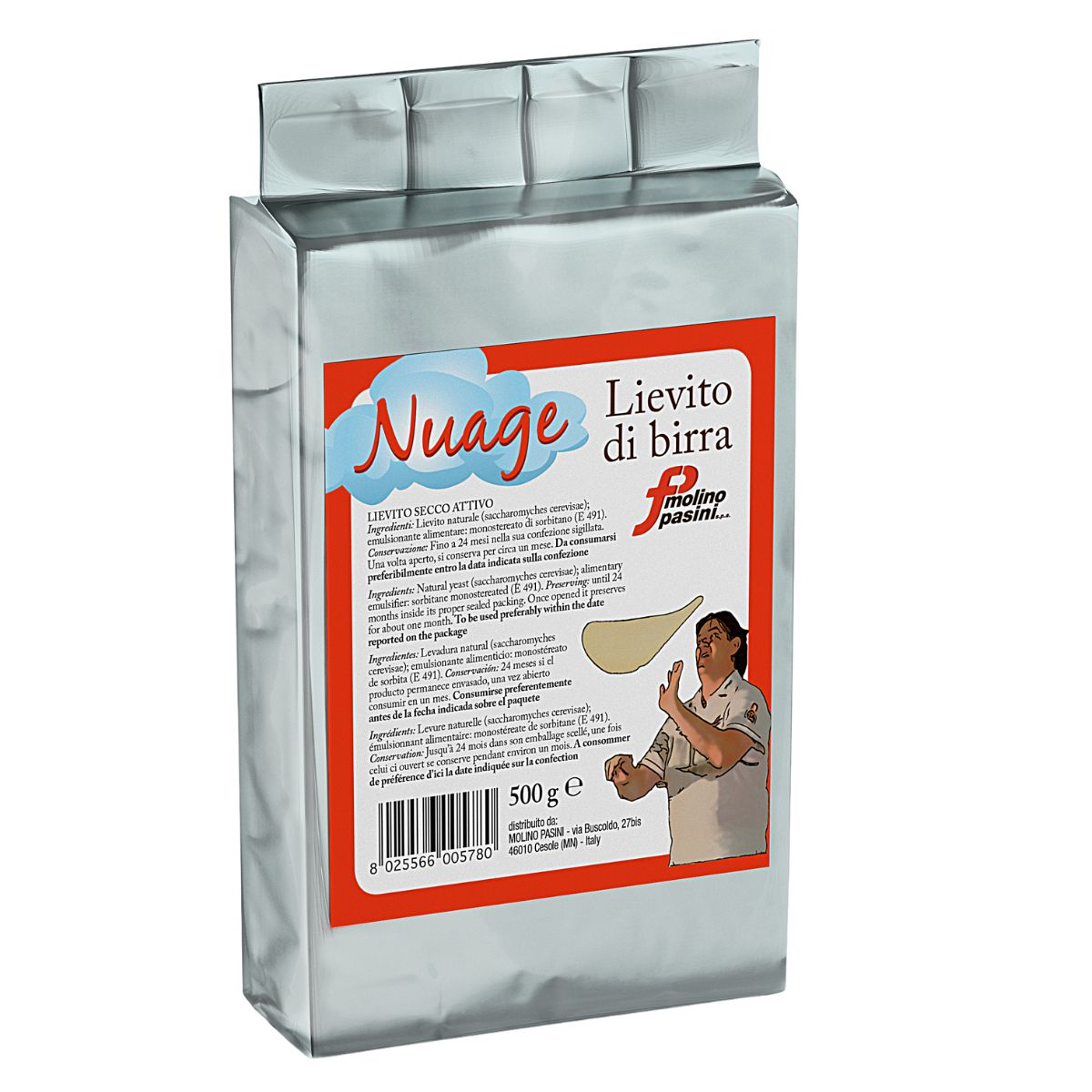 Molino Pasini Droge Actieve Gist 500 g
