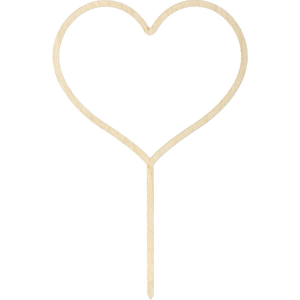 PartyDeco Wooden Cake Topper Hart 23 cm