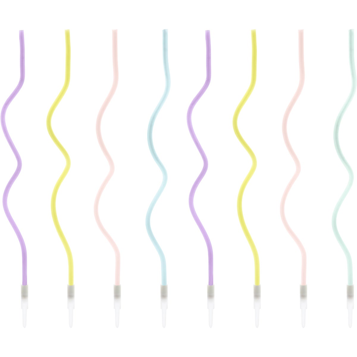 PartyDeco Verjaardagskaarsjes - Curl Mix 16 cm pk/8
