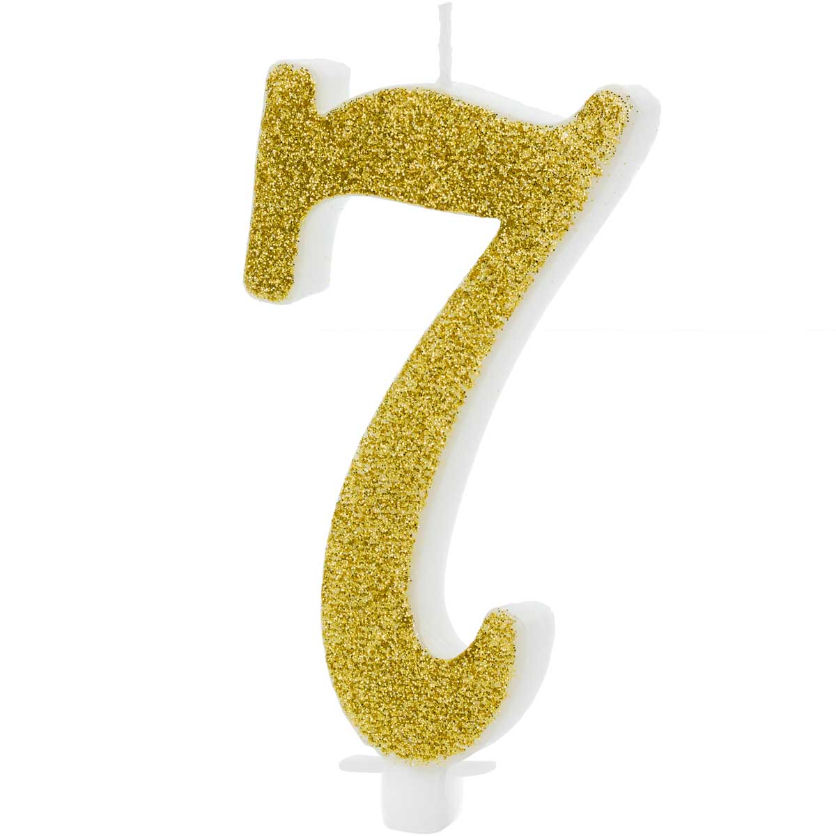 PartyDeco Verjaardagskaars Nummer 7 - Modern Gold