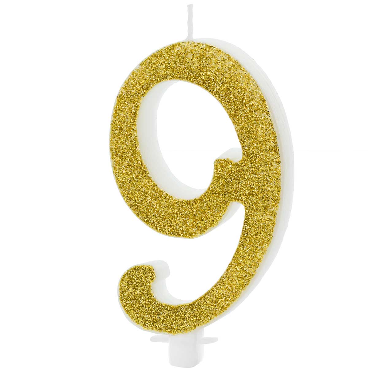 PartyDeco Verjaardagskaars Nummer 9 - Modern Gold