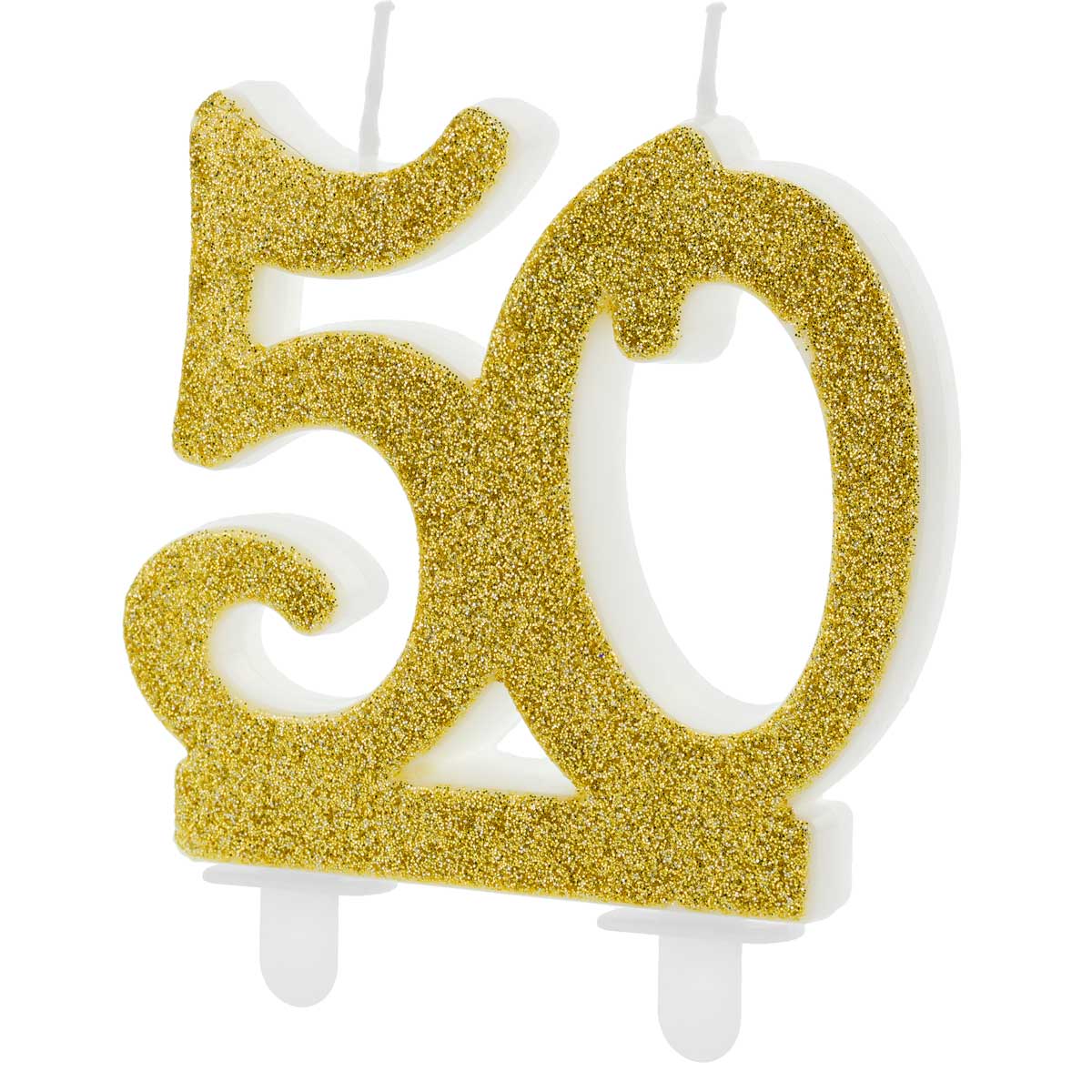 PartyDeco Verjaardagskaars Nummer 50 - Modern Gold