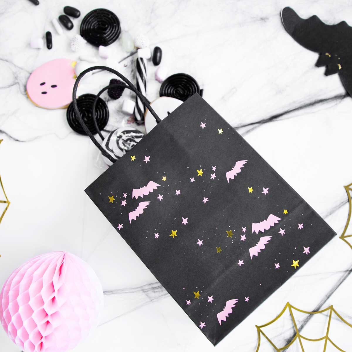 PartyDeco Gift Bags Bats pk/6