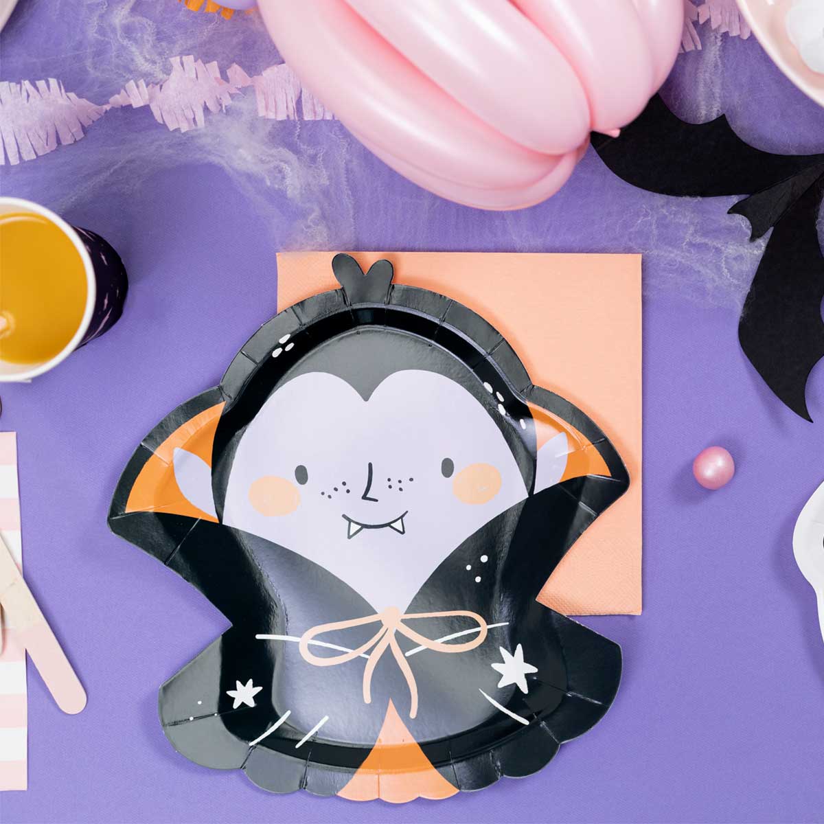 PartyDeco Papieren Borden Dracula pk/6