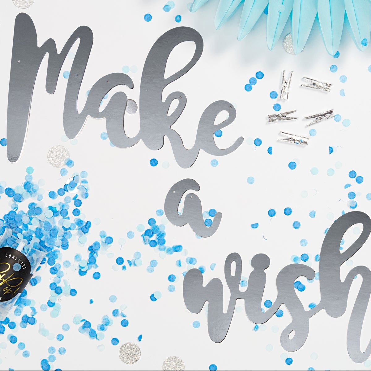 PartyDeco Banner Unicorn Make a Wish