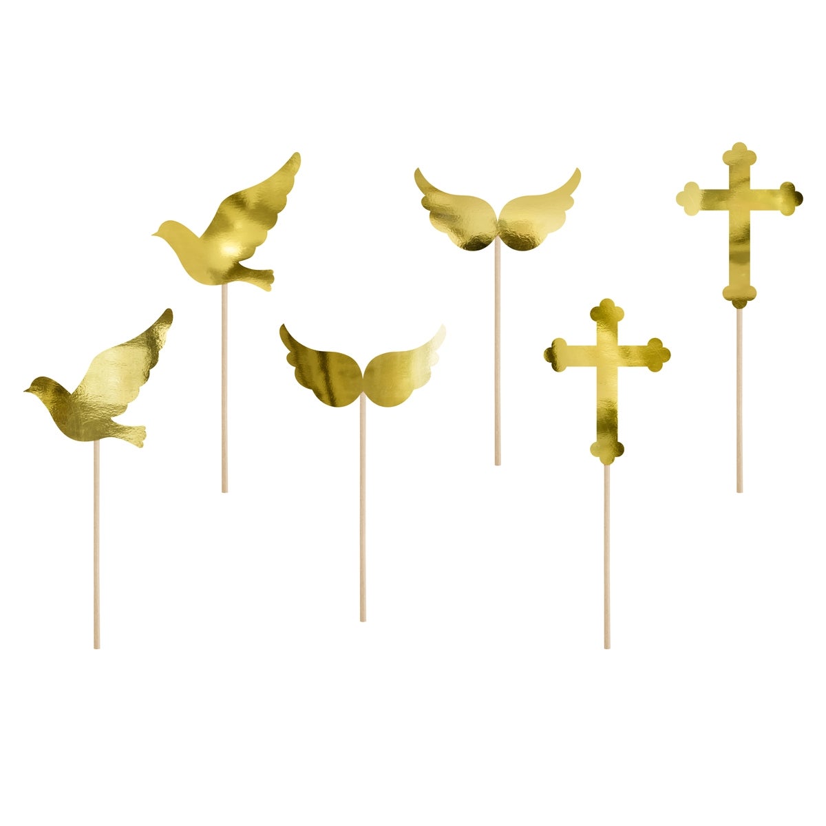 PartyDeco Cupcake Toppers Eerste Communie Set/6
