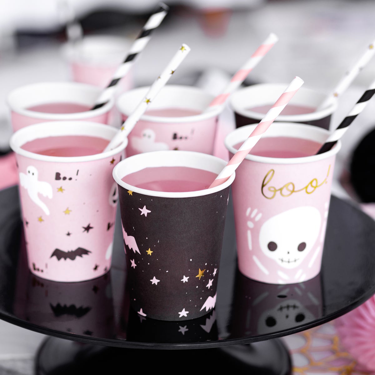 PartyDeco Papieren Bekers Boe! pk/6