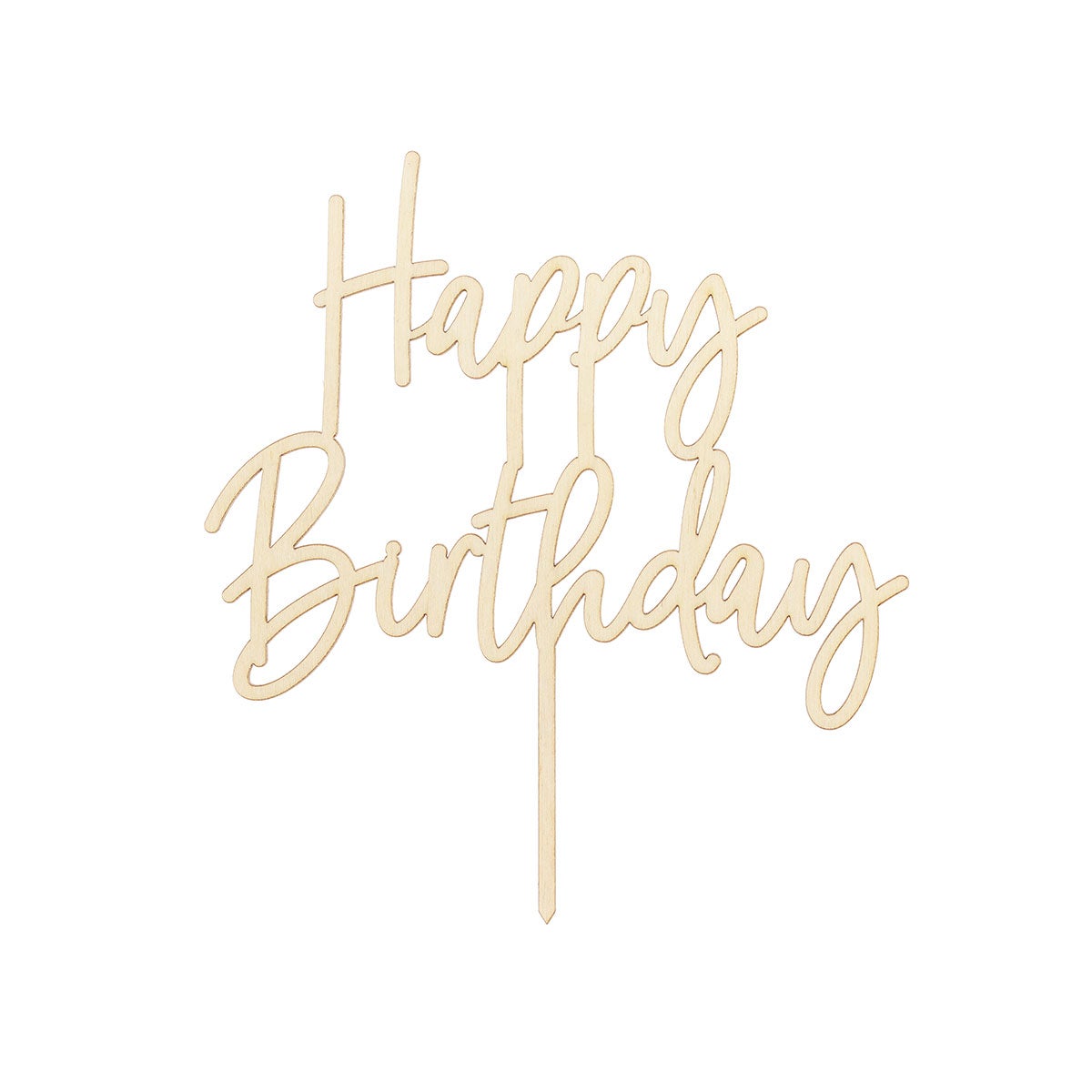 PartyDeco Houten Topper Happy Birthday