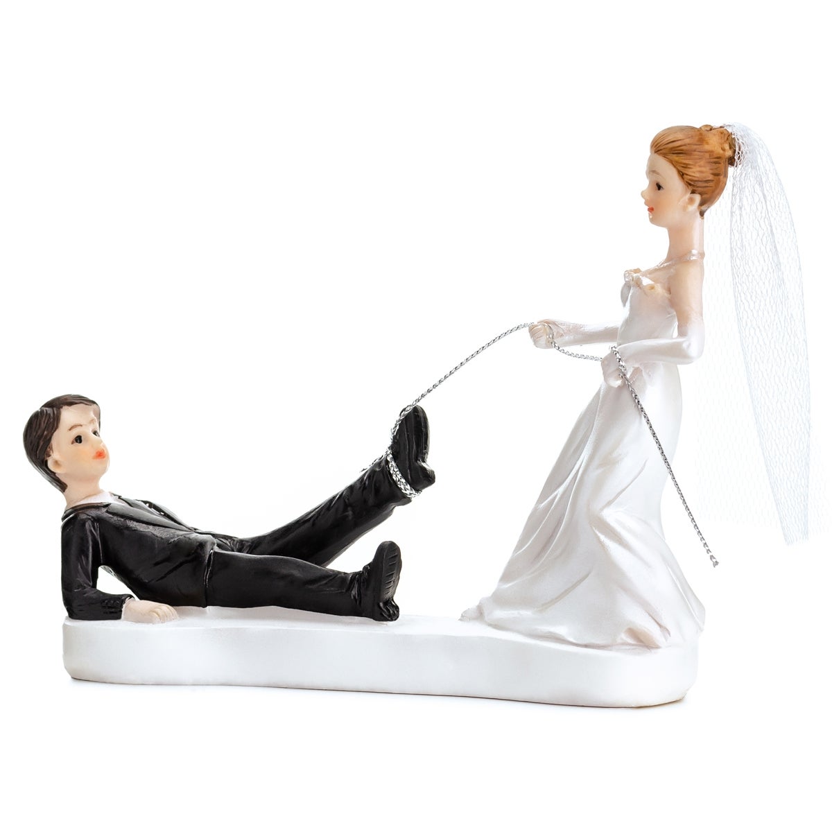 PartyDeco Cake Topper Pas Gehuwden met touw