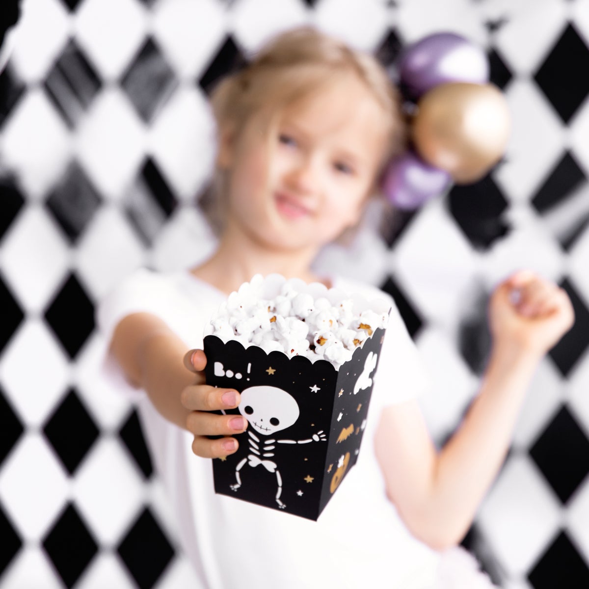 PartyDeco Popcorn Box BOO! pk/6