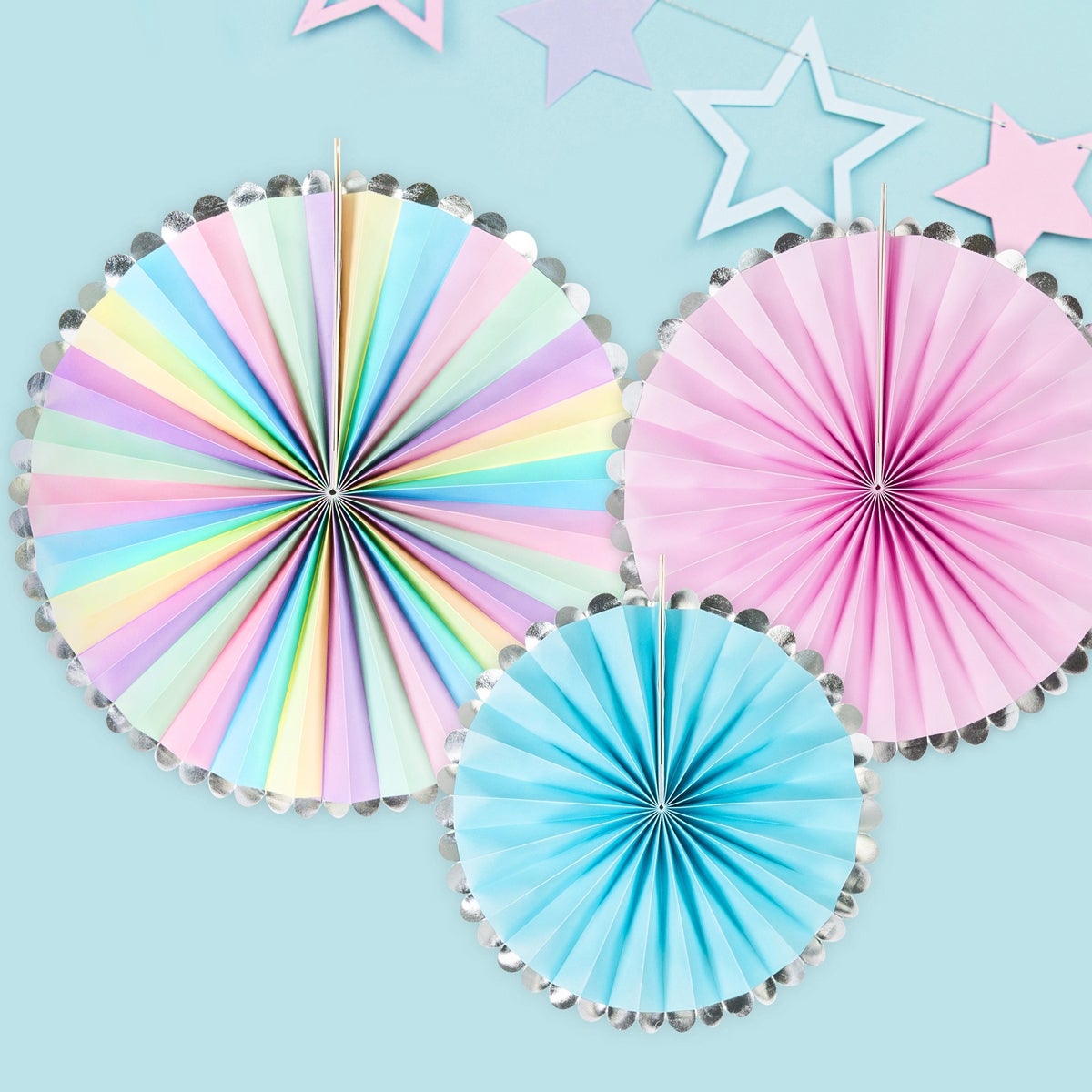 PartyDeco Decorative Rosettes Unicorn Mix Set/3