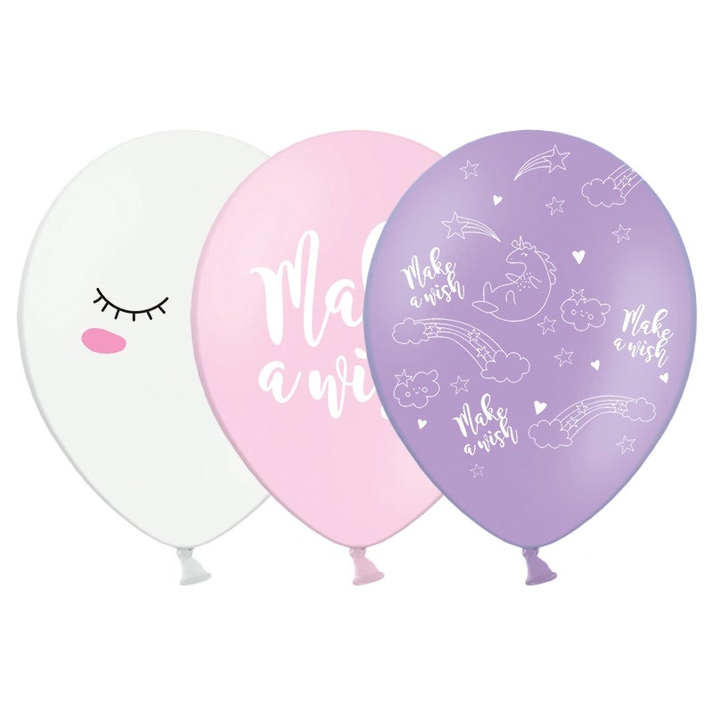 PartyDeco Ballonnen Unicorn Mix Set/6