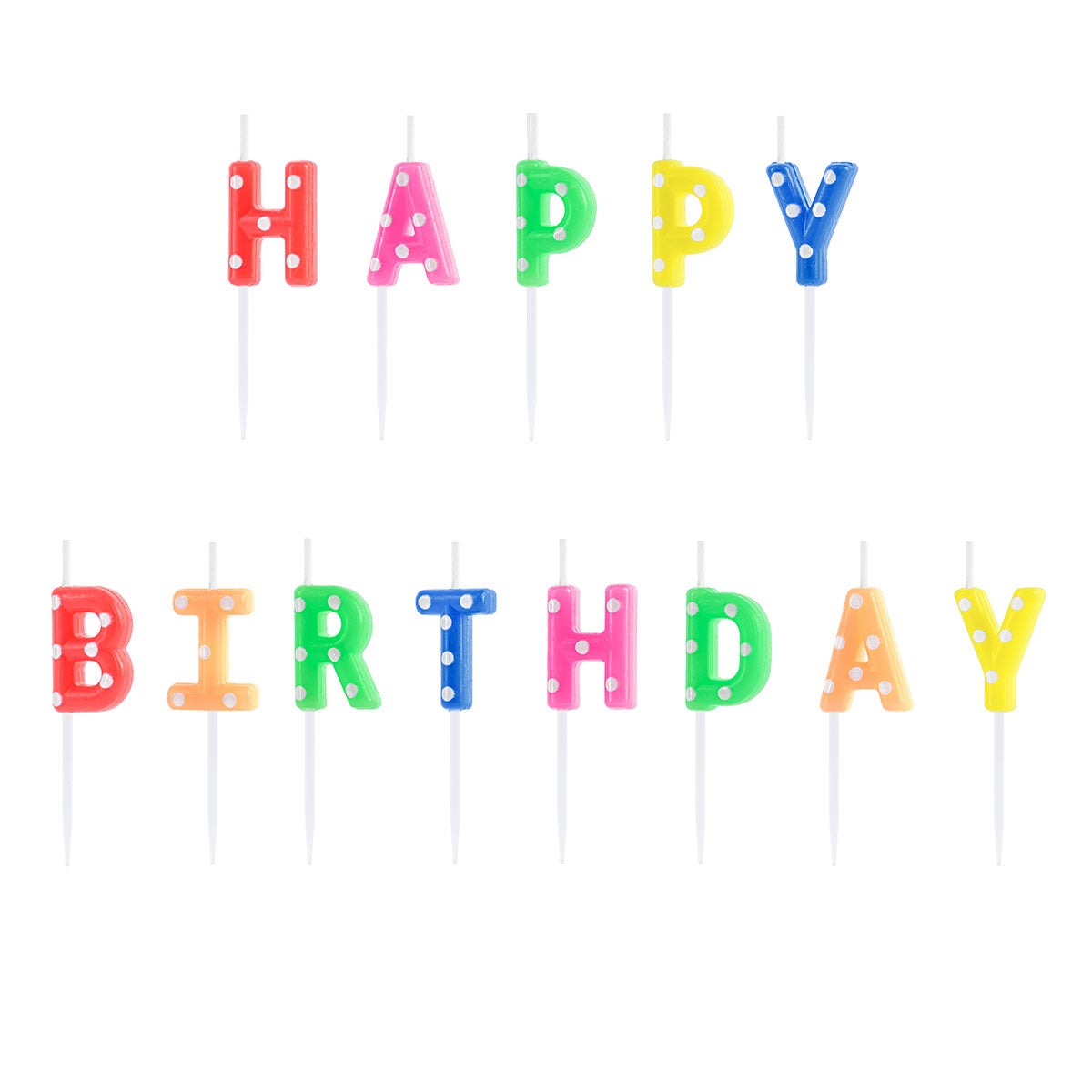 PartyDeco Verjaardag Kaarsen Happy Birthday pk/13