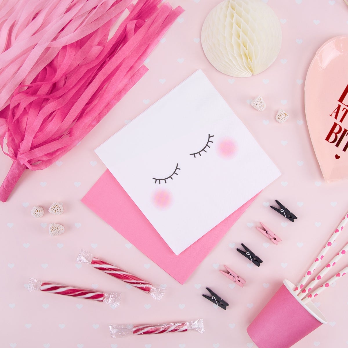 PartyDeco Servetten Gezicht pk/20