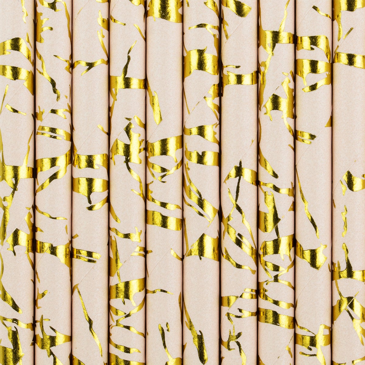 PartyDeco Papieren Rietjes Poederroze pk/10