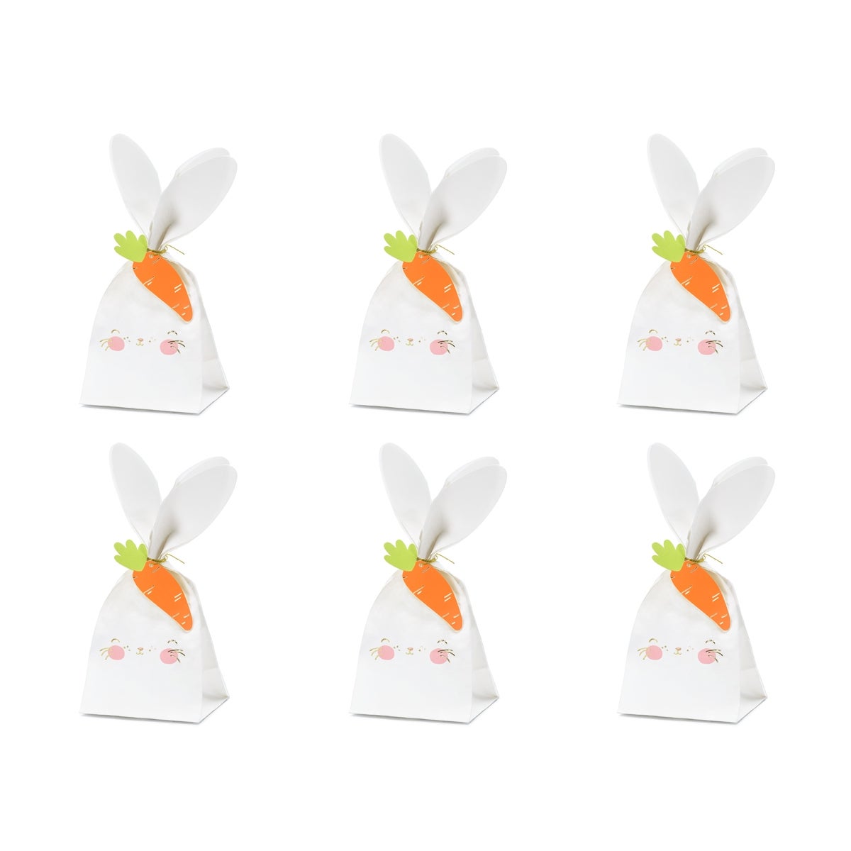 PartyDeco Traktatie zakjes Konijn pk/6
