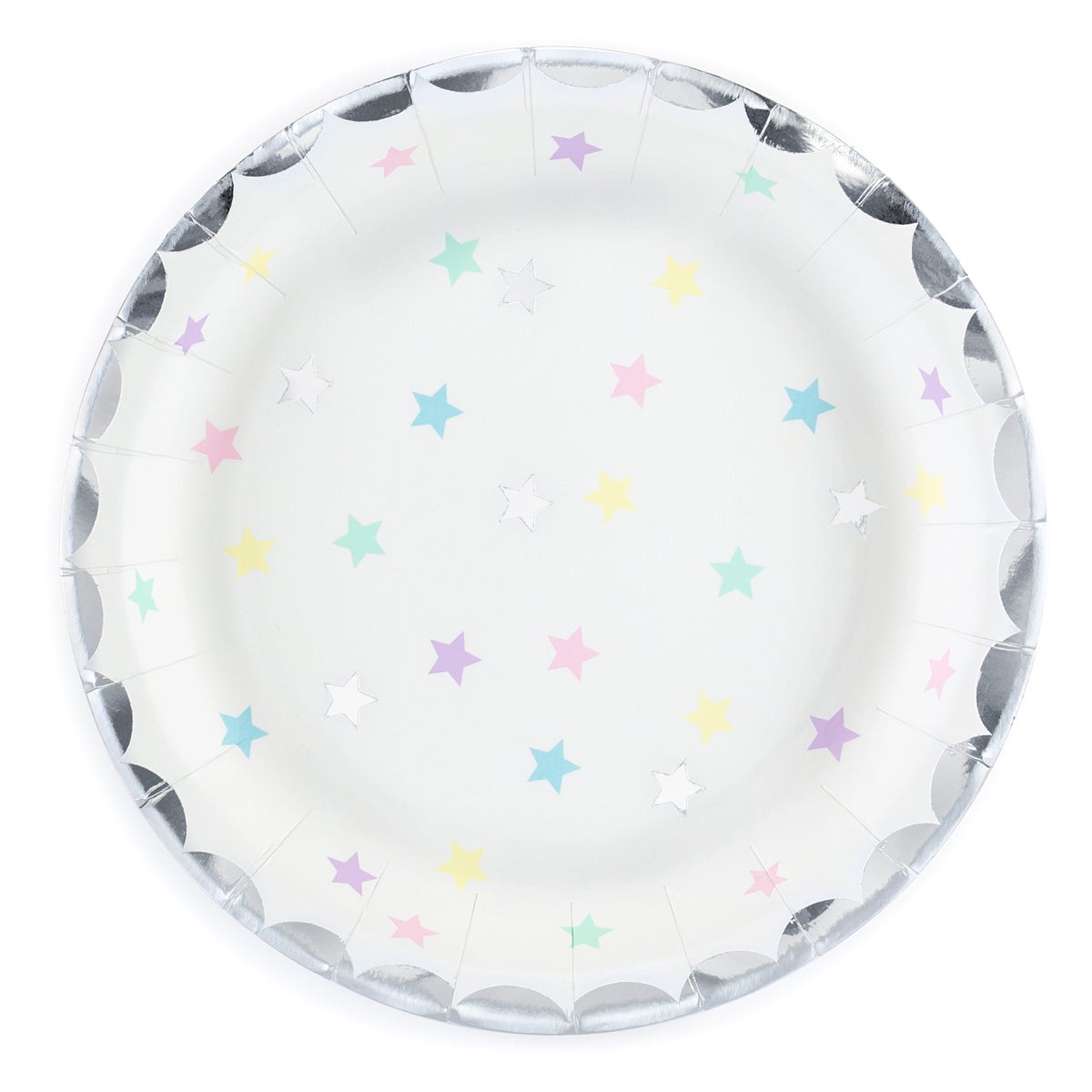 PartyDeco Borden Unicorn Sterren 18cm pk/6