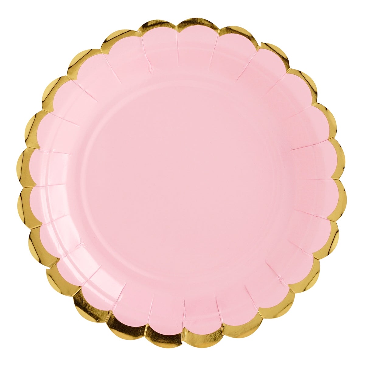 PartyDeco Borden Licht Roze 18cm pk/6