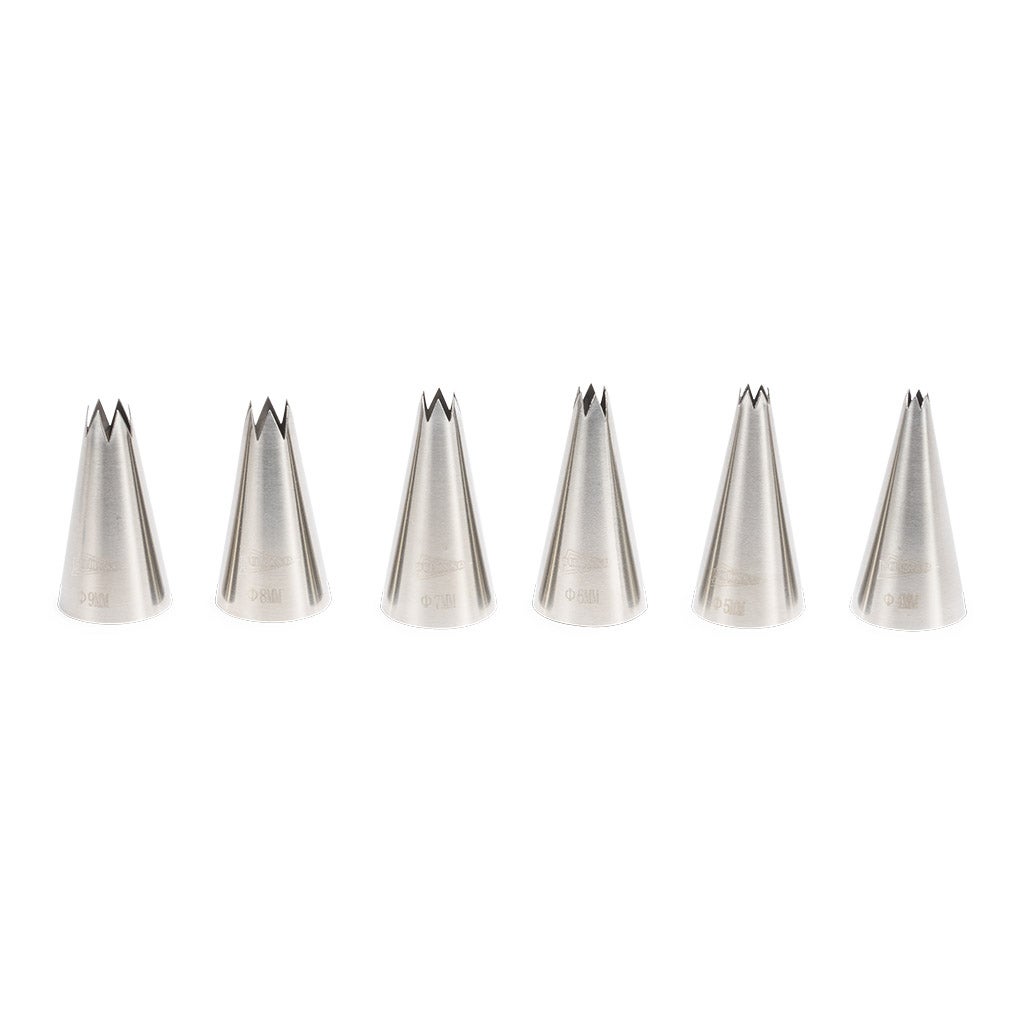 Patisse Spuitmondjes Open Ster RVS Set/6