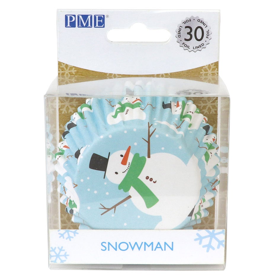 PME Foil Baking Cups Christmas Snowman pk/30