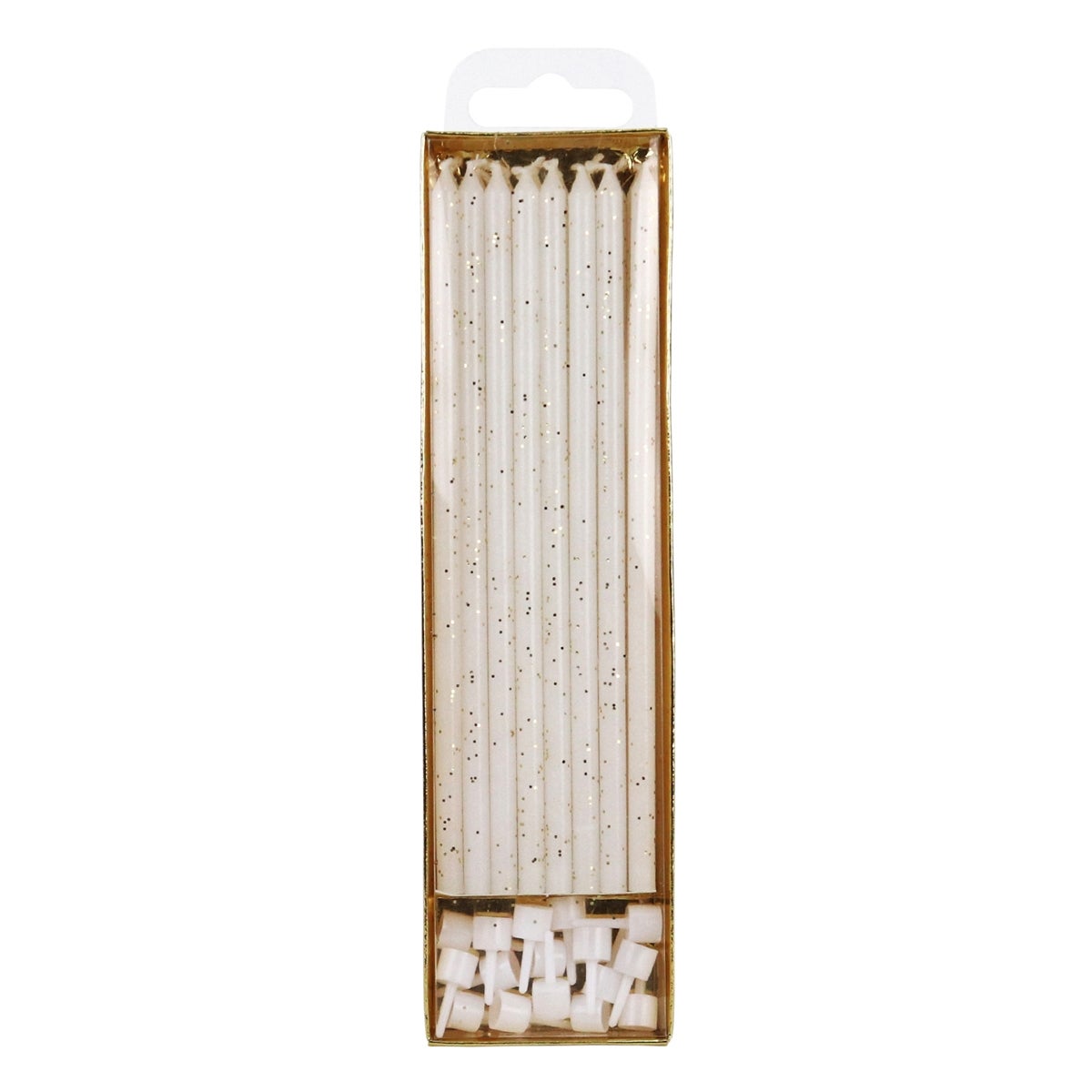 PME Extra Lange Kaarsen Glitter 18cm pk/16