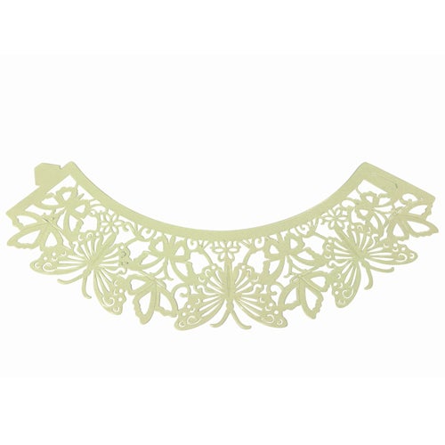 PME Cupcake Wrappers Butterfly Ivory pk/12