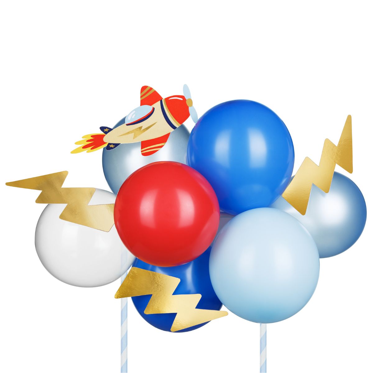 PartyDeco Ballon-Cake Topper Kit 29cm - Vliegtuig