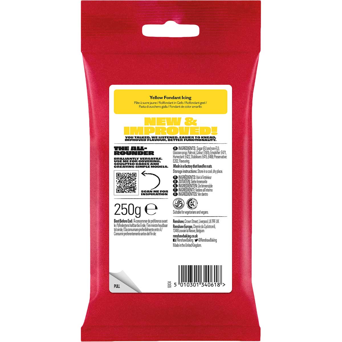 Renshaw Fondant Geel 250g