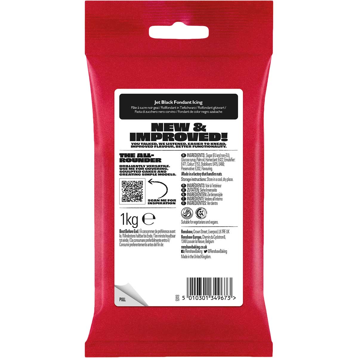 Renshaw Fondant Zwart 1kg