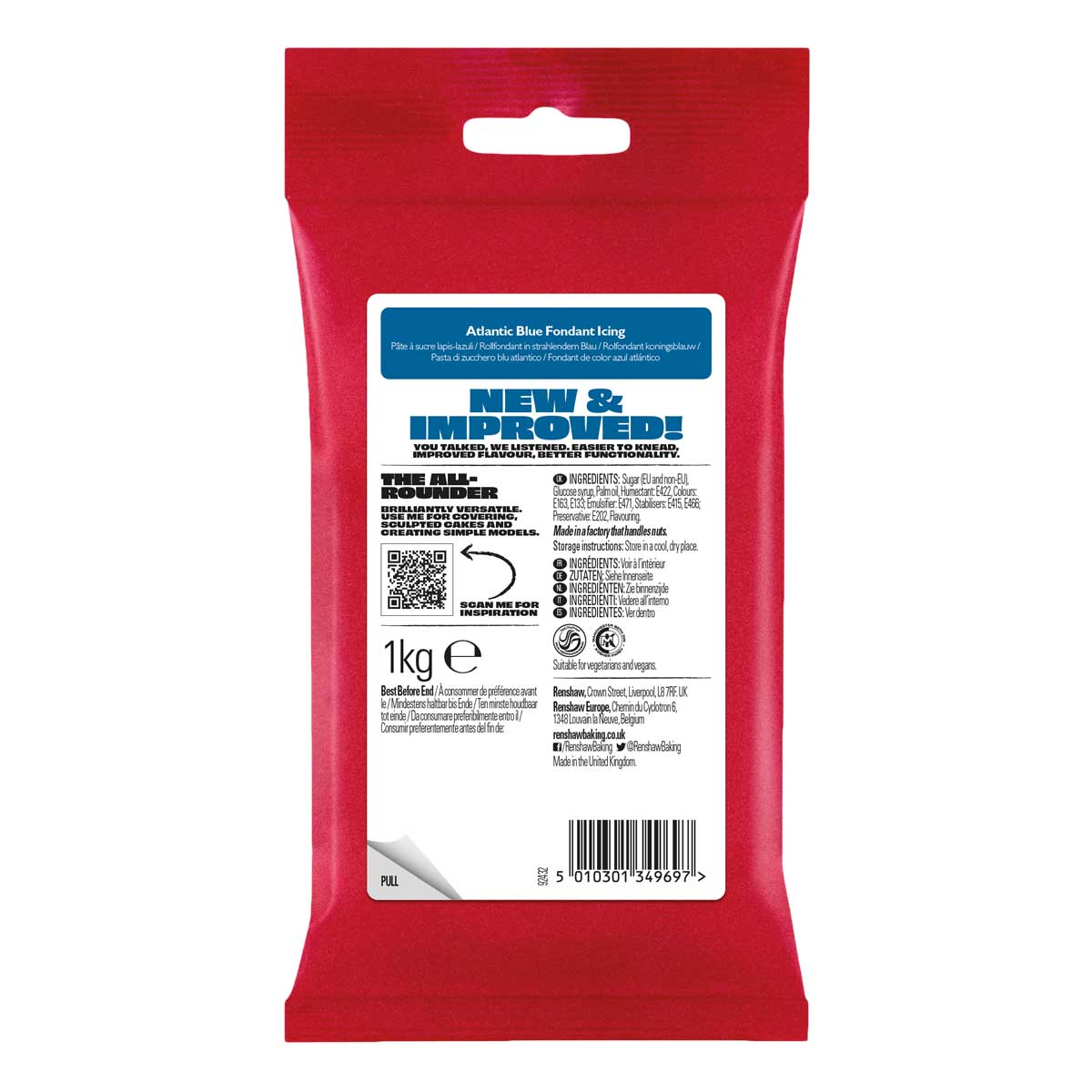 Renshaw Fondant Atlantic Blauw 1kg