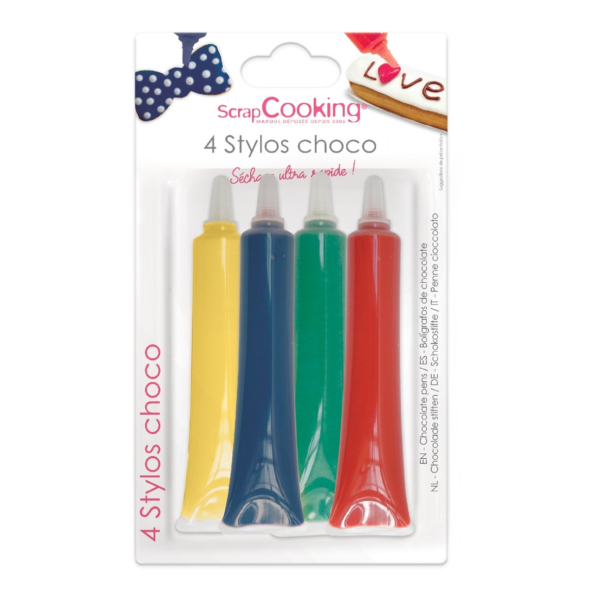 ScrapCooking Choco Stiften Red/Blue/Yellow/Green Set/4