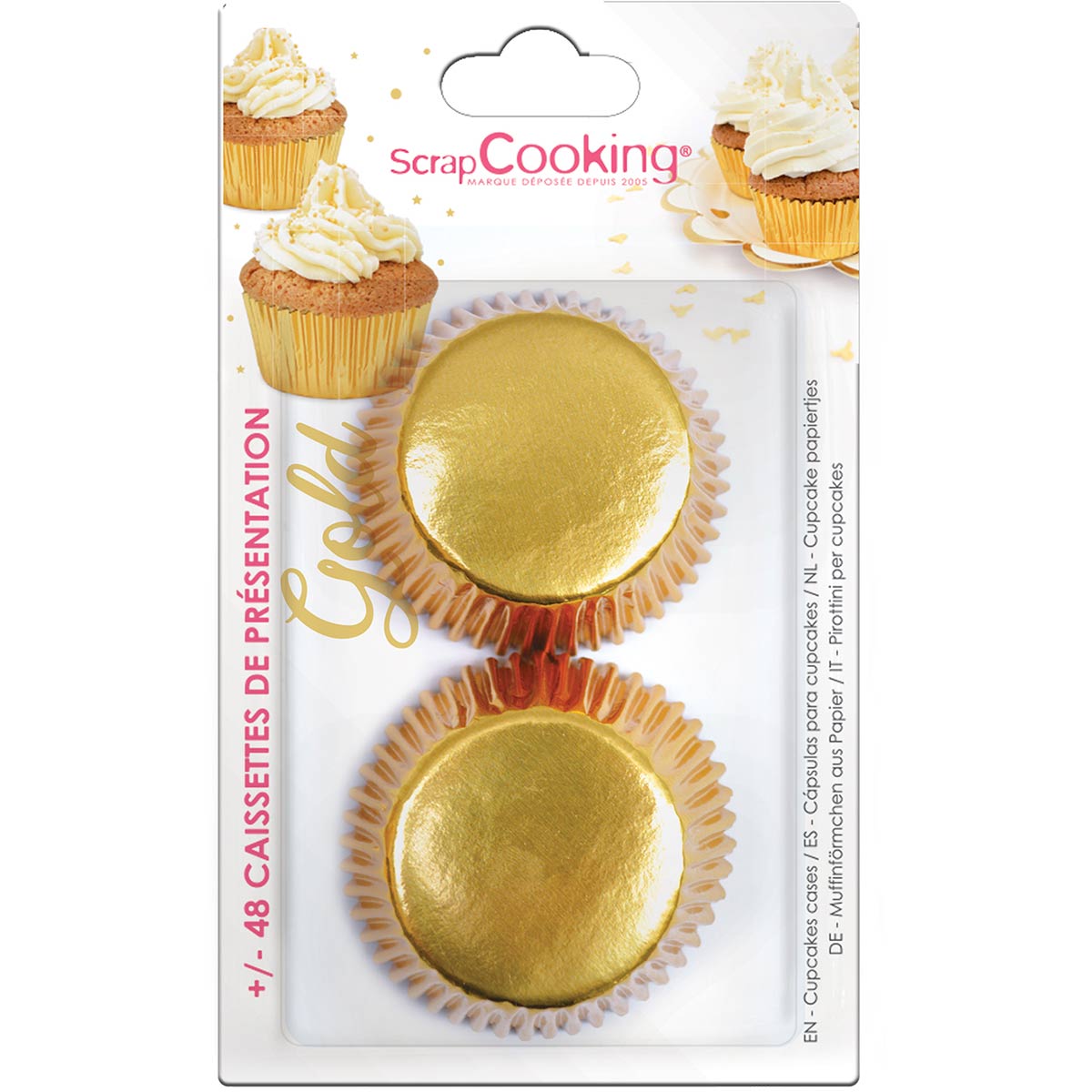 Scrapcooking Cupcakevormpjes Goud pk/48