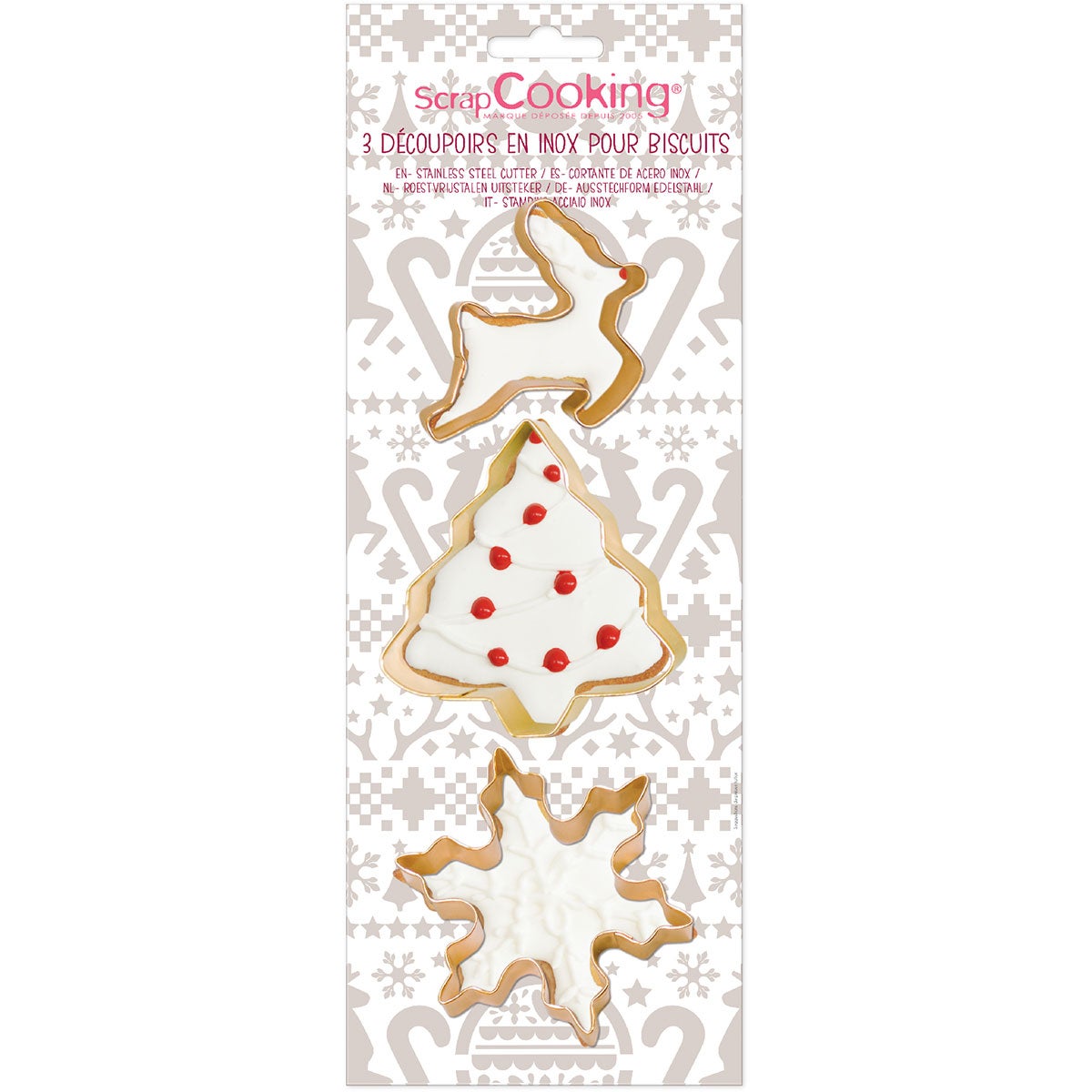 ScrapCooking Cookie Cutter S/S pk/3 (Kerstboom)
